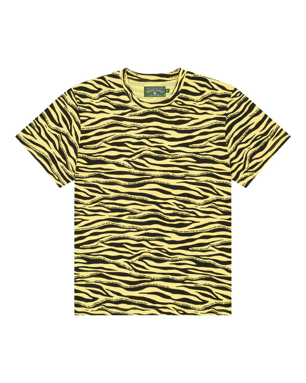 Zebra Poem Camo Tee Yellow