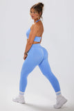 Define Luxe High-Waist Leggings in Light Blue